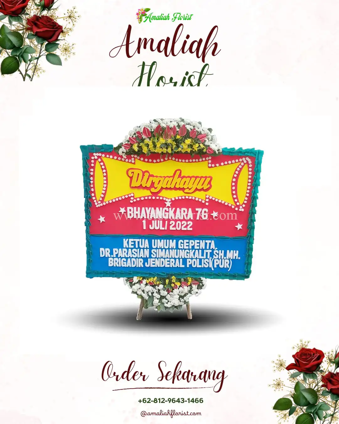 Papan Bunga HUT Ulang Tahun Dewi